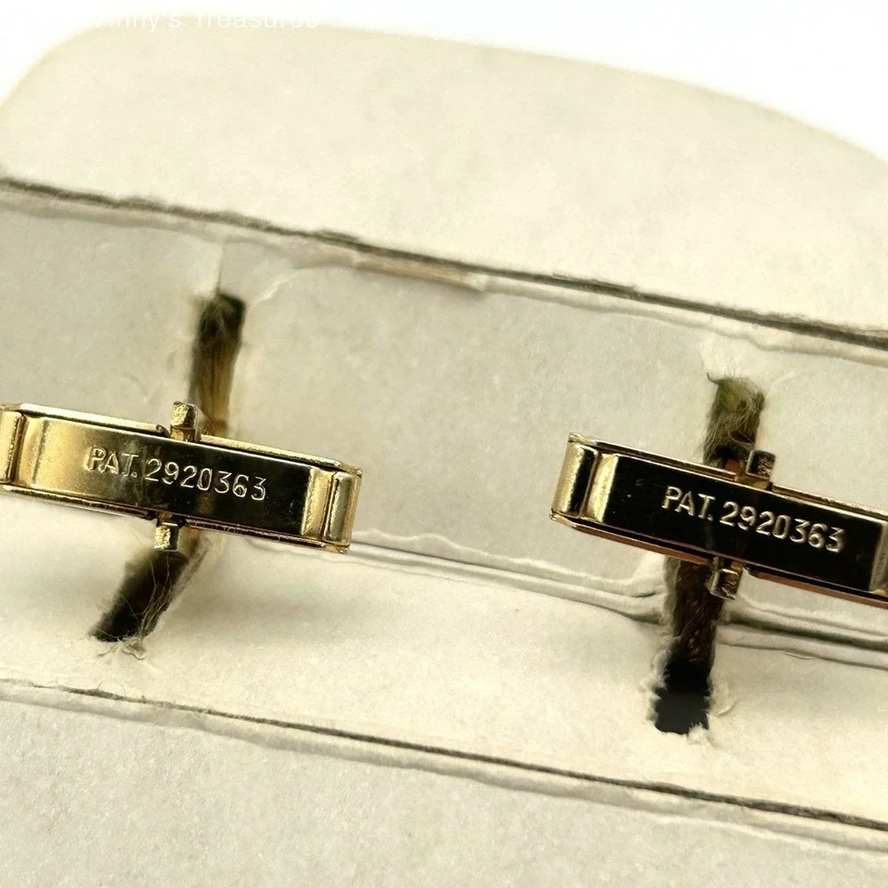 Vintage 1960s Buddha Cufflinks Gold Tone Green Cabochon Meditative Style 1